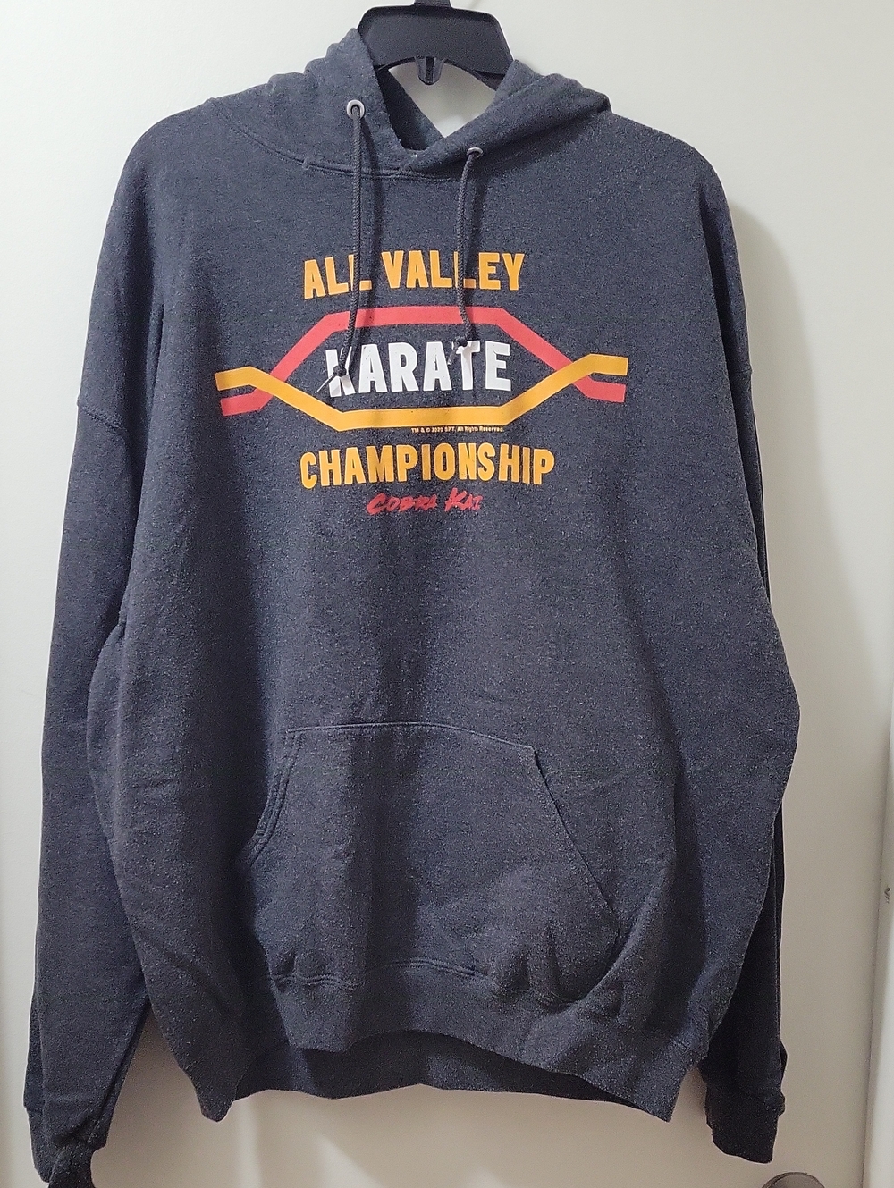 "COBRA KAI All Valley Karate Championship" Men's Black Crewneck Hoodie